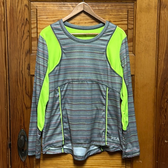 Fila reflective running shirt multiple colors with reflective green - Picture 1 of 6